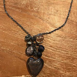 Cookie Lee Giant heart statement necklace